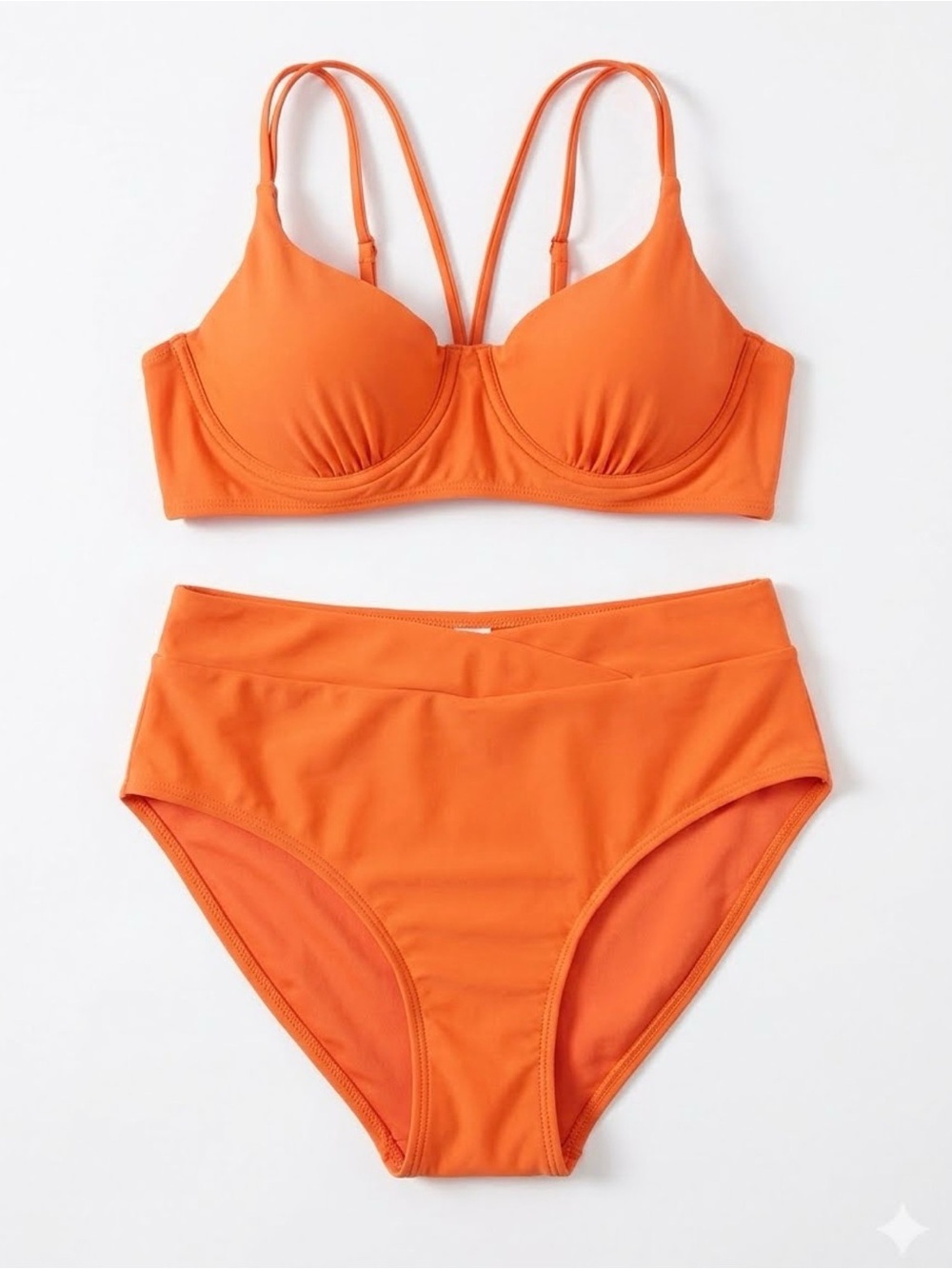 Coral Pink / Orange Bikini Swim Set